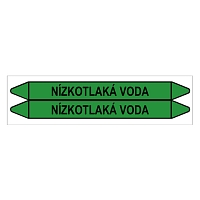 Značení potrubí, nízkotlaká voda,2 ks, 450 × 52 mm